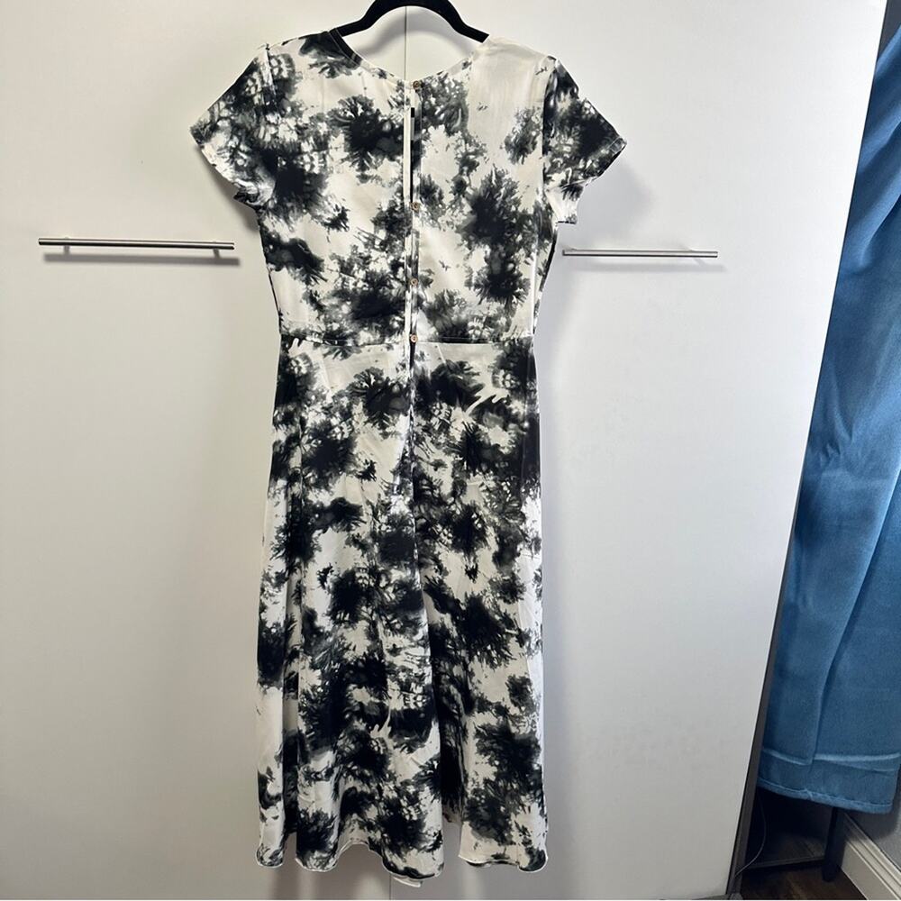 Raga Size S Black White Midi Dress Tie dye Coastal Urban Airy Effortless Revolve - Picture 5 of 12